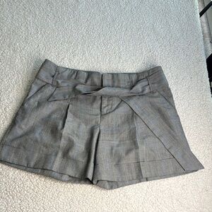 Anthropologie Taikonho Gray Plaid High Rise Pleated Women's Shorts